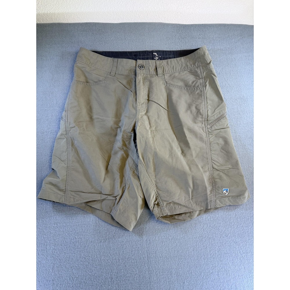 Kuhl Shorts Mens 34 Beige Cargo Stretch Lightweight Hiking Outdoor Casual Travel
